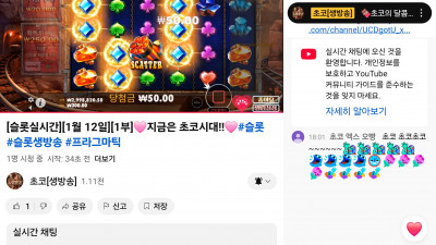 초코 라이브 1부 시작